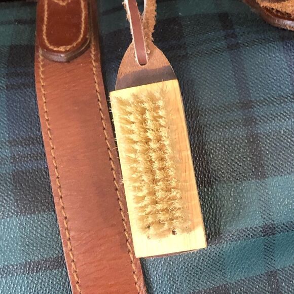 W RALPH LAUREN Black Watch Boston Travel Bag Coated Canvas Waxed Leather 52cm - Picture 8 of 17